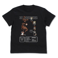 迷宮飯 (加大) 像素繪 黑色 T-Shirt Pixel Art T-Shirt /BLACK-XL【Delicious in Dungeon】