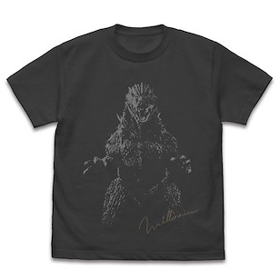 哥斯拉系列 (加大)「哥斯拉」(1999) 墨黑色 T-Shirt Godzilla (1999) T-Shirt /SUMI-XL【Godzilla Series】
