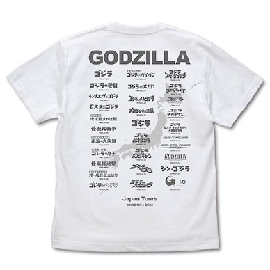 哥斯拉系列 (中碼) 哥斯拉電影旅程 1954 ~ 2023 年標誌 Ver.2.0 T-Shirt Godzilla Godzilla Tour T-Shirt Ver.2.0/ WHITE-M【Godzilla Series】