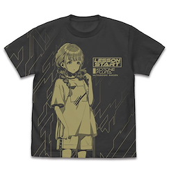 學園偶像大師 (大碼)「藤田琴音」全印刷 墨黑色 T-Shirt Kotone Fujita All Print T-Shirt /SUMI-L【Gakuen Idolm@ster】