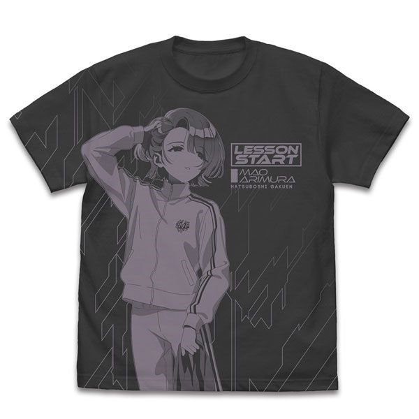 學園偶像大師 : 日版 (中碼)「有村麻央」全印刷 墨黑色 T-Shirt