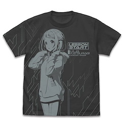 學園偶像大師 (大碼)「葛城莉莉亞」全印刷 墨黑色 T-Shirt Lilja Katsuragi All Print T-Shirt /SUMI-L【Gakuen Idolm@ster】