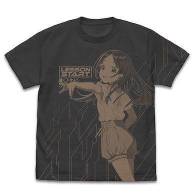 學園偶像大師 (大碼)「倉本千奈」墨黑色 T-Shirt China Kuramoto All Print T-Shirt /SUMI-L【Gakuen Idolm@ster】