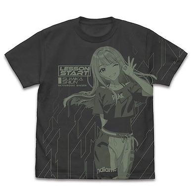 學園偶像大師 (細碼)「紫雲清夏」墨黑色 T-Shirt Sumika Shiun All Print T-Shirt /SUMI-S【Gakuen Idolm@ster】