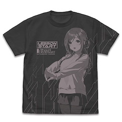 學園偶像大師 (大碼)「姬崎莉波」全印刷 墨黑色 T-Shirt Rinami Himesaki All Print T-Shirt /SUMI-L【Gakuen Idolm@ster】