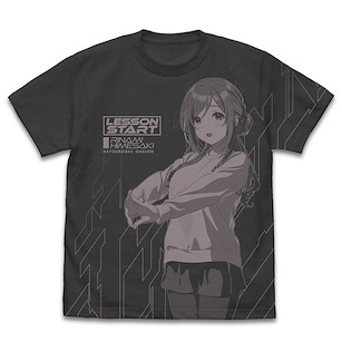 學園偶像大師 (加大)「姬崎莉波」墨黑色 T-Shirt Rinami Himesaki All Print T-Shirt /SUMI-XL【Gakuen Idolm@ster】