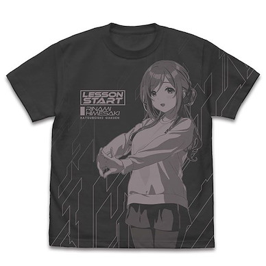 學園偶像大師 (大碼)「姬崎莉波」墨黑色 T-Shirt Rinami Himesaki All Print T-Shirt /SUMI-L【Gakuen Idolm@ster】