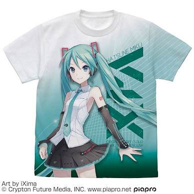 VOCALOID系列 (中碼)「初音未來」V4X 全圖案 白色 T-Shirt Hatsune Miku V4X Full Graphic T-Shirt /WHITE-M【VOCALOID Series】