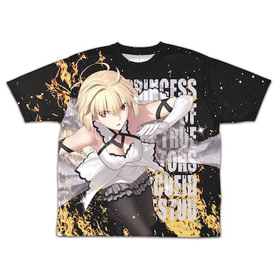 月姬 (加大)「愛爾奎特」火炎血河 前後圖案印刷 T-Shirt A piece of blue glass moon Arcueid Brunestud Double-sided Full Graphic T-Shirt Fire and Blood Ver./-XL【Tsukihime】