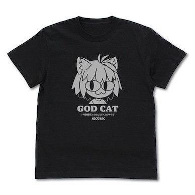 月姬 (細碼)「貓姬」GOD CAT 黑色 T-Shirt A piece of blue glass moon GOD CAT Neko Arc T-Shirt /BLACK-S【Tsukihime】