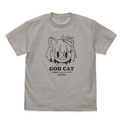 月姬 (加大)「貓姬」GOD CAT 淺灰 T-Shirt A piece of blue glass moon GOD CAT Neko Arc T-Shirt /LIGHT GRAY-XL【Tsukihime】