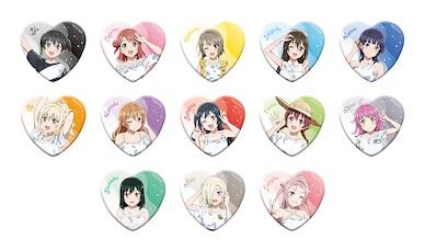 LoveLive! 虹咲學園校園偶像同好會 心形徽章 夏裝 (13 個入) Heart-shaped Chara Badge Collection (13 Pieces)【Love Live! Nijigasaki Academy School Idol Club】