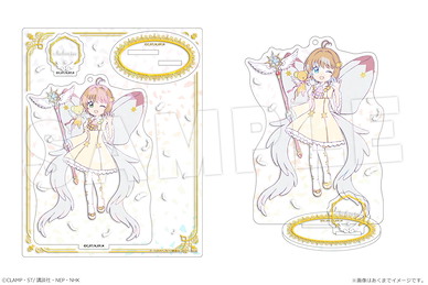 百變小櫻 Magic 咭 「木之本櫻 + 基路仔」閃閃 亞克力企牌 Hologram Acrylic Figure 01 Kinomoto Sakura & Kero-chan【Cardcaptor Sakura】