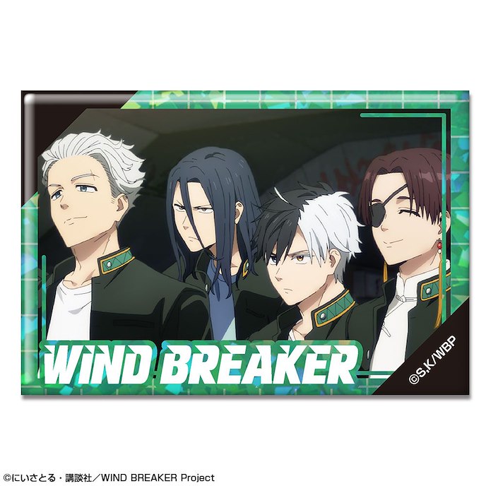 WIND BREAKER—防風少年— : 日版 「櫻遙 + 杉下京太郎 + 梅宮一 + 蘇枋隼飛」閃閃 方形徽章 A