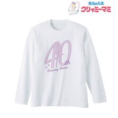 魔法小天使 (加加大)「小忌廉」40周年紀念 Logo 白色 長袖 T-Shirt 40th Anniversary Logo Long T-Shirt (Unisex XXL Size)【Magical Angel Creamy Mami】