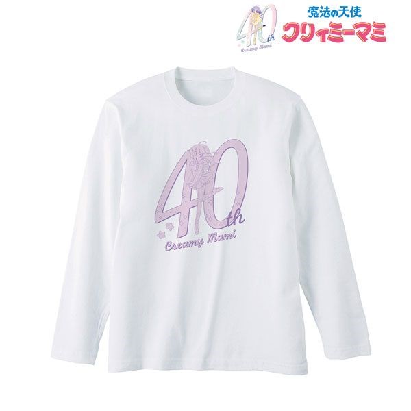 魔法小天使 : 日版 (細碼)「小忌廉」40周年紀念 Logo 白色 長袖 T-Shirt