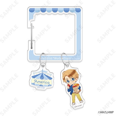 黑塔利亞 「美國」~Holiday Marche.~ [ドレセレmini] 登山扣 Acrylic Carabiner 4 USA -Holiday Marche.- (DreCelle Mini)【Hetalia】