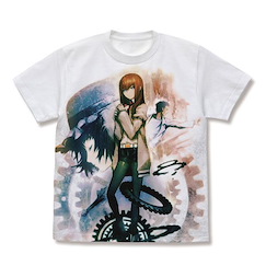 命運石之門 (細碼)「牧瀨紅莉栖」全圖案 白色 T-Shirt Kurisu Makise Full Graphic T-Shirt /WHITE-S【Steins;Gate】