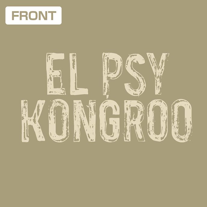 命運石之門 : 日版 (加大) EL PSY KONGROO Ver.2.0 深卡其色 T-Shirt