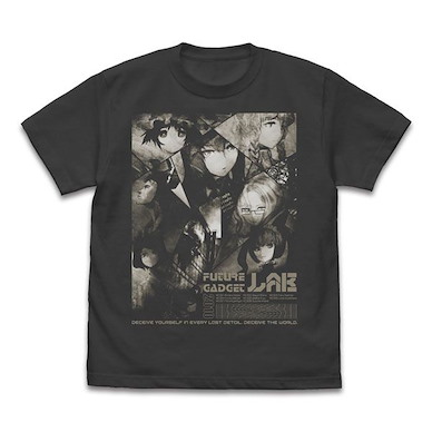 命運石之門 (中碼) 命運石之門 視覺圖 墨黑色 T-Shirt Steins;Gate Visual T-Shirt /SUMI-M【Steins;Gate】