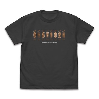 命運石之門 (大碼) 分歧道數 墨黑色 T-Shirt Divergence Meter T-Shirt /SUMI-L【Steins;Gate】