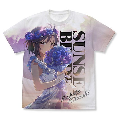 偶像大師 百萬人演唱會！ (細碼)「菊地真」全圖案 白色 T-Shirt Sunset Bride Makoto Kikuchi Full Graphic T-Shirt /WHITE-S【The Idolm@ster Million Live!】