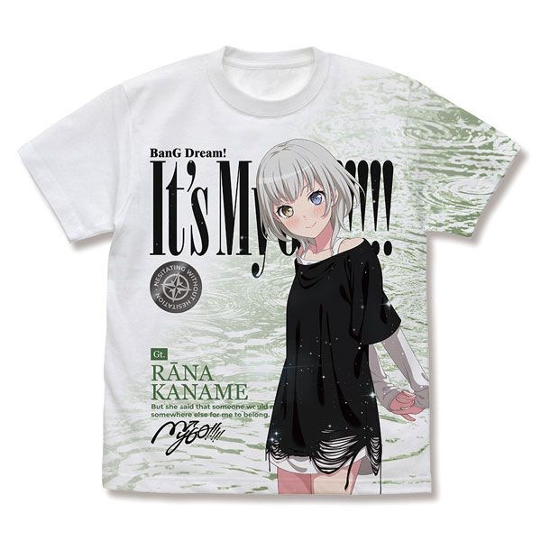 BanG Dream! : 日版 (加大)「要樂奈」It's MyGO！！！！！全圖案 白色 T-Shirt