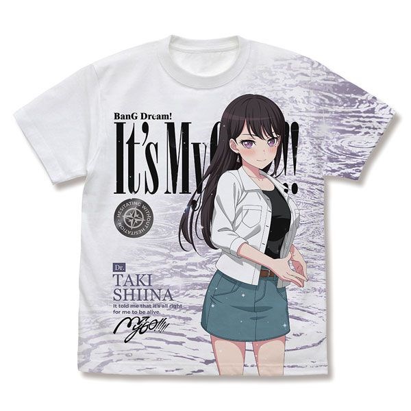 BanG Dream! : 日版 (中碼)「椎名立希」It's MyGO！！！！！全圖案 白色 T-Shirt