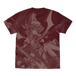 東方Project 系列 : 日版 (大碼)「蕾米莉亞」全印刷 酒紅色 T-Shirt