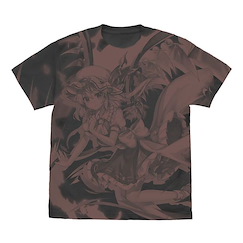 東方Project 系列 : 日版 (細碼)「芙蘭朵露」全印刷 墨黑色 T-Shirt