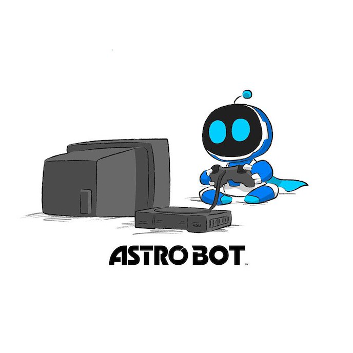 ASTRO BOT : 日版 (中碼) 白色 T-Shirt