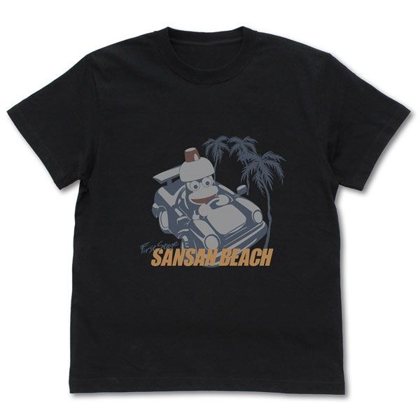 捉猴啦 : 日版 (大碼)「嗶波猴」SANSAN BEACH 黑色 T-Shirt