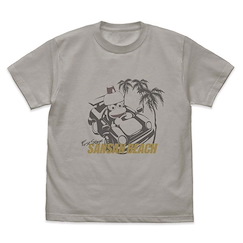 捉猴啦 (大碼)「嗶波猴」SANSAN BEACH 淺灰 T-Shirt Pipo Monkey Drive T-Shirt /LIGHT GRAY-L【Ape Escape】