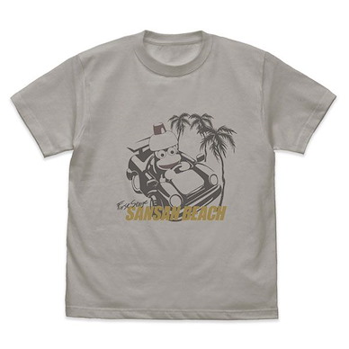 捉猴啦 (加大)「嗶波猴」SANSAN BEACH 淺灰 T-Shirt Pipo Monkey Drive T-Shirt /LIGHT GRAY-XL【Ape Escape】