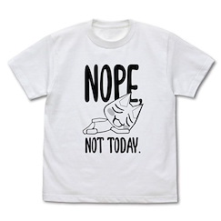 井上多樂 : 日版 (細碼)「井上多樂」NOPE. NOT TODAY 白色 T-Shirt