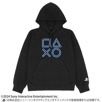 PlayStation (中碼)「△○×□」黑色 連帽衫 Pullover Hoodie for PlayStation Shapes Neon Ver./BLACK-M【PlayStation】