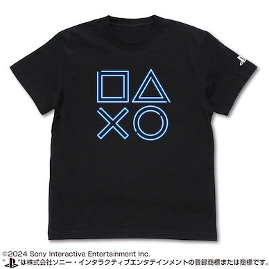 PlayStation (中碼)「△○×□」黑色 T-Shirt T-Shirt for PlayStation Shapes Neon Ver./BLACK-M【PlayStation】