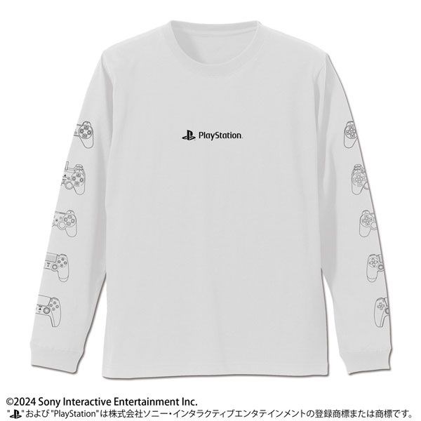 PlayStation : 日版 (加大) for PlayStation Controller Line-ups Ver. 長袖 白色 T-Shirt