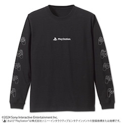 PlayStation (細碼) for PlayStation Controller Line-ups Ver. 長袖 黑色 T-Shirt Ribbed Long Sleeve T-Shirt for PlayStation Controller Line-ups Ver./BLACK-S【PlayStation】