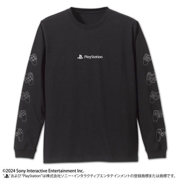 PlayStation : 日版 (中碼) for PlayStation Controller Line-ups Ver. 長袖 黑色 T-Shirt