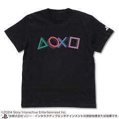 PlayStation (中碼)「△○×□」3D Shapes Logo Ver. 黑色 T-Shirt T-Shirt for PlayStation 3D Shapes Logo Ver./BLACK-M【PlayStation】