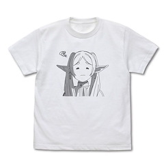 葬送的芙莉蓮 (大碼)「芙莉蓮」厭煩表情 白色 T-Shirt Frieren Face T-Shirt Looking So Disgusted ver. /WHITE-L【Frieren】