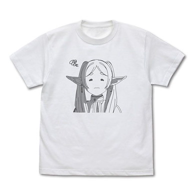 葬送的芙莉蓮 (加大)「芙莉蓮」厭煩表情 白色 T-Shirt Frieren Face T-Shirt Looking So Disgusted ver. /WHITE-XL【Frieren】