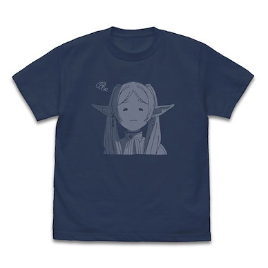 葬送的芙莉蓮 (加大)「芙莉蓮」厭煩表情 板岩灰 T-Shirt Frieren Face T-Shirt Looking So Disgusted ver. /SLATE-XL【Frieren】