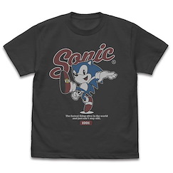 超音鼠 (細碼)「超音鼠」經典造型 墨黑色 T-Shirt Classic Sonic Vintage T-Shirt /SUMI-S【Sonic the Hedgehog】