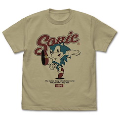 超音鼠 (大碼)「超音鼠」經典造型 深卡其色 T-Shirt Classic Sonic Vintage T-Shirt /SAND KHAKI-L【Sonic the Hedgehog】