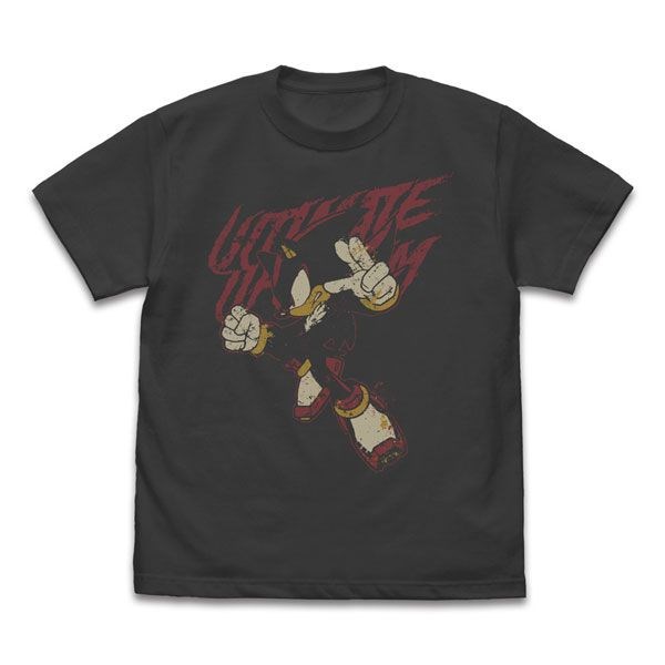 超音鼠 : 日版 (細碼)「Shadow the Hedgehog」究極生命體 墨黑色 T-Shirt