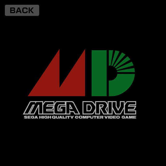 Mega Drive : 日版 (大碼) MD Logo 黑色 連帽拉鏈外套