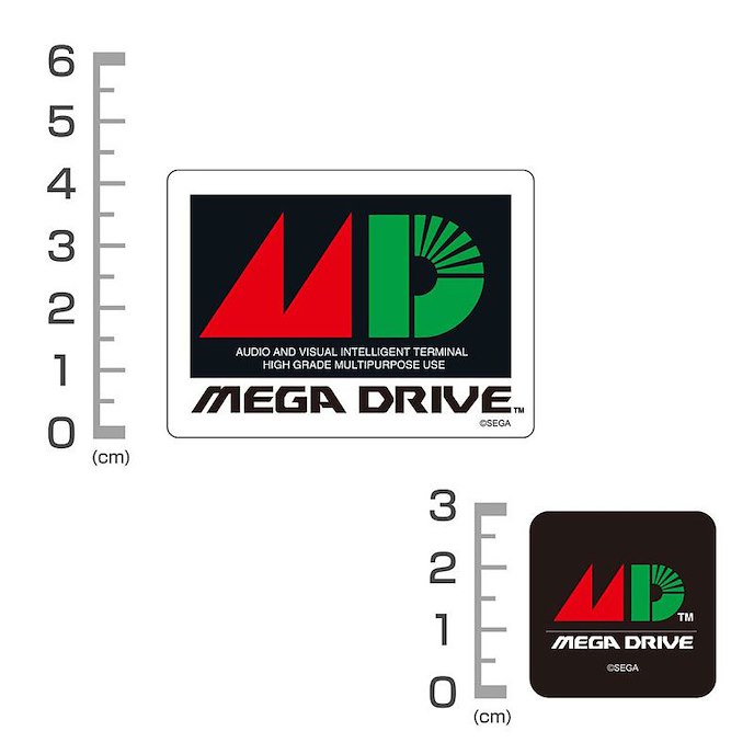 Mega Drive : 日版 MD Logo + 16-BIT 迷你貼紙 Set (6 枚入)