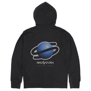 世嘉土星 (加大) SEGA Saturn Logo 黑色 連帽拉鏈外套 Logo Zip Hoodie /BLACK-XL【SEGA Saturn】